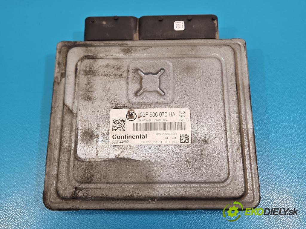 Skoda Rapid 2012-2019 1.2 TSI CBZA 86 hp manual 63 kW 1197 cm3 5- řídící jednotka motoru 03F906070HA