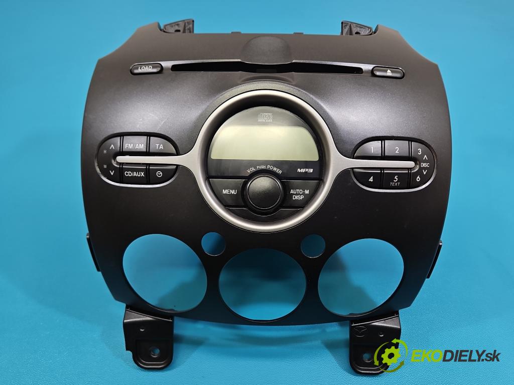 Mazda 2 II 2007-2014 1.3 16V 75 HP manual 55 kW 1349 cm3 5- Radio originál 14797726