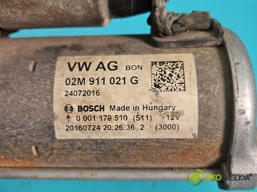 Skoda Scala 2019- 1.5 TSI 150 HP manual 110 kW 1498 cm3 5- štartér 02M911021G (Štartér)