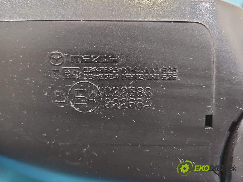 Mazda 2 II 2007-2014 1.3 16V 75 HP manual 55 kW 1349 cm3 5- zrkadlo ľavé  (Kľučka dverí ostatné)