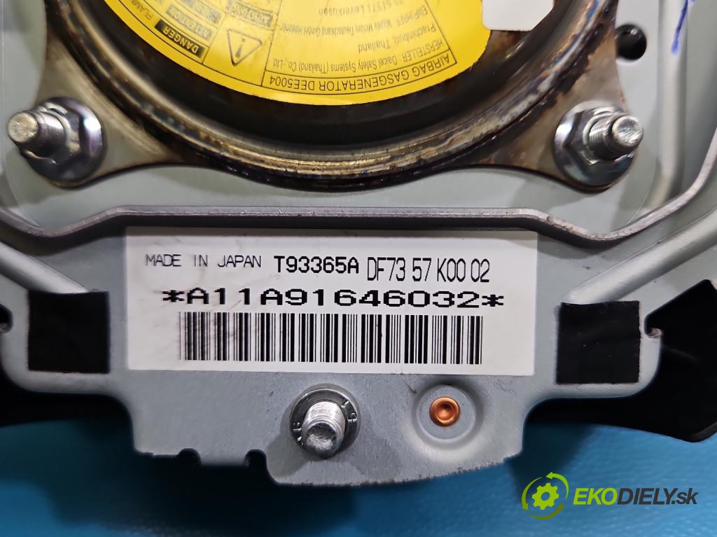 Mazda 2 II 2007-2014 1.3 16V 75 HP manual 55 kW 1349 cm3 5- airbag vzduch: Řidiči: DF7357K0002 (Airbag)