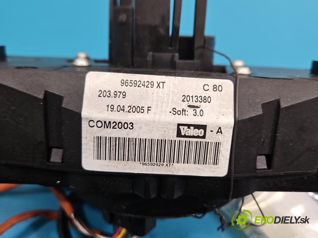 Peugeot 407 2.0 hdi 136 HP manual 100 kW 1997 cm3 5- prepínač komplex: 96592429XT (Prepínacie páčky pod volantom)