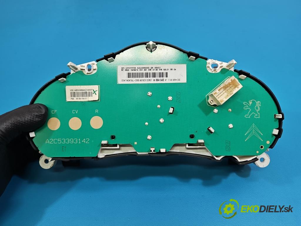 Citroen DS3 2010-2016 1.6 hdi 92 hp manual 68 kW 1560 cm3 3- Přístrojová deska 96664543XT (Přístrojová deska)