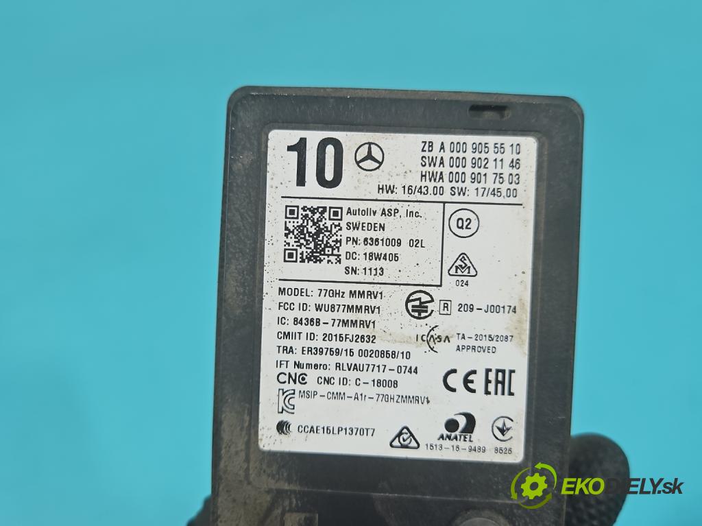 Mercedes S W222 2013-2020 3.0 cdi (656929) 340KM: automatic 250 kW 2925 cm3 4- riadiaca jednotka ostatné A0009055510