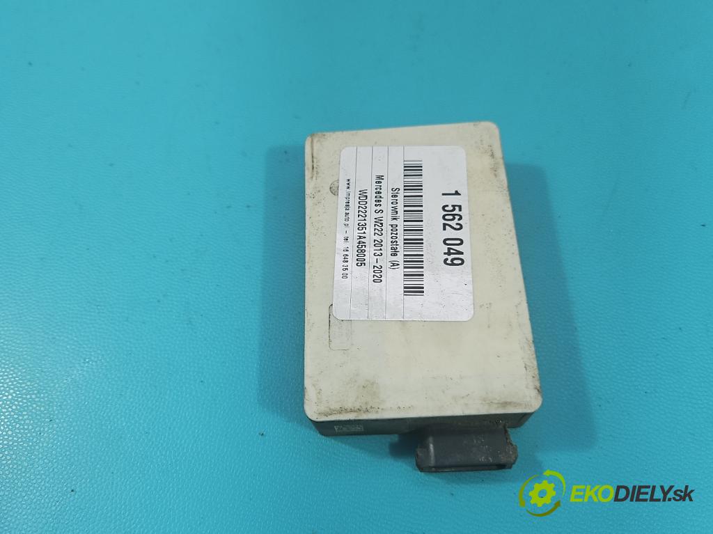 Mercedes S W222 2013-2020 3.0 cdi (656929) 340KM: automatic 250 kW 2925 cm3 4- riadiaca jednotka ostatné A0009055510