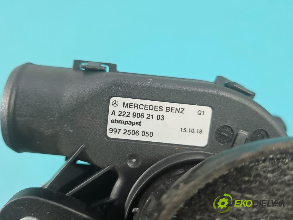 Mercedes S W222 2013-2020 3.0 cdi (656929) 340KM: automatic 250 kW 2925 cm3 4- ventilátor vzduchu A2229062103