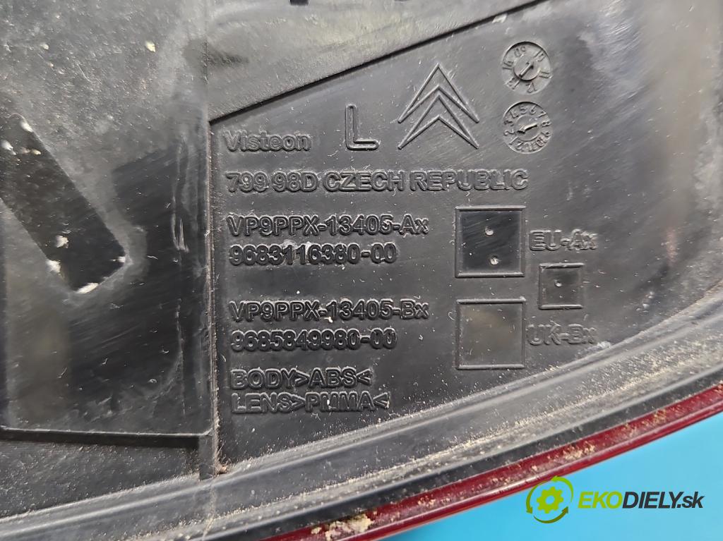 Citroen DS3 2010-2016 1.6 hdi 92 HP manual 68 kW 1560 cm3 3- svetlo / reflektor zadné ľavé 9676973880 (Kľučka dverí ostatné)