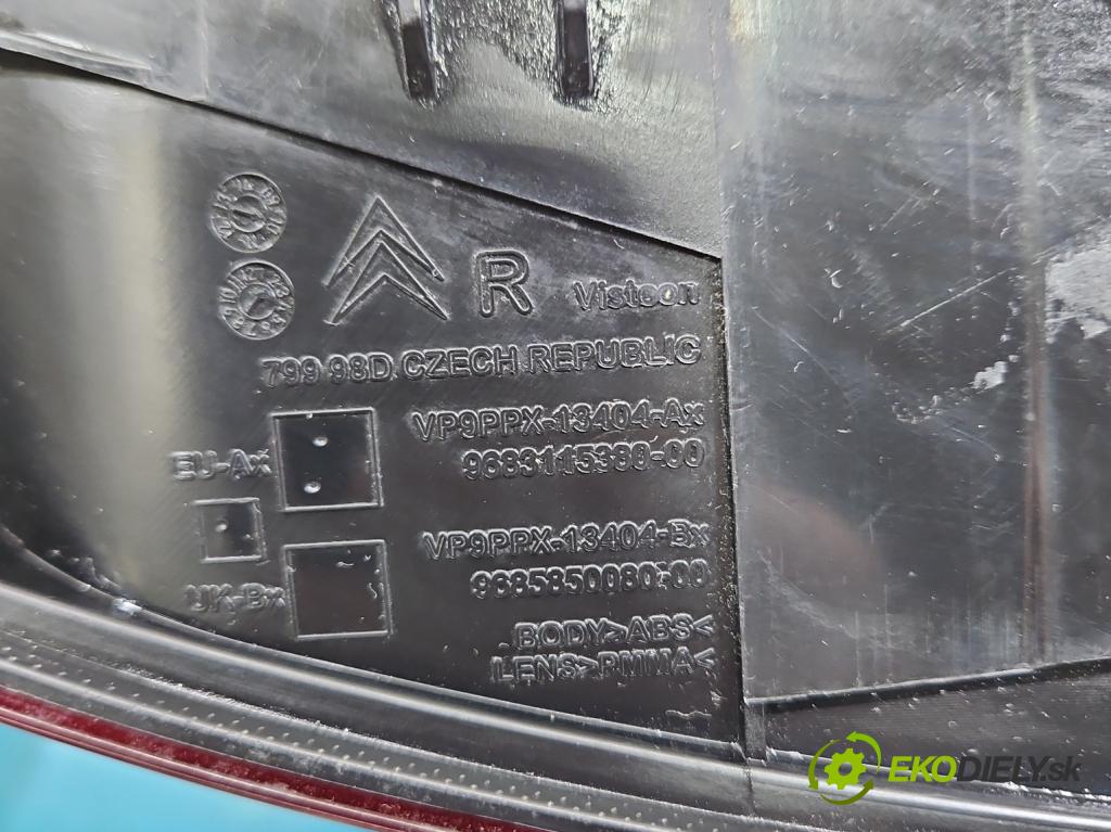 Citroen DS3 2010-2016 1.6 hdi 92 HP manual 68 kW 1560 cm3 3- svetlo / reflektor zadné pravé 9676973380 (Kľučka dverí ostatné)