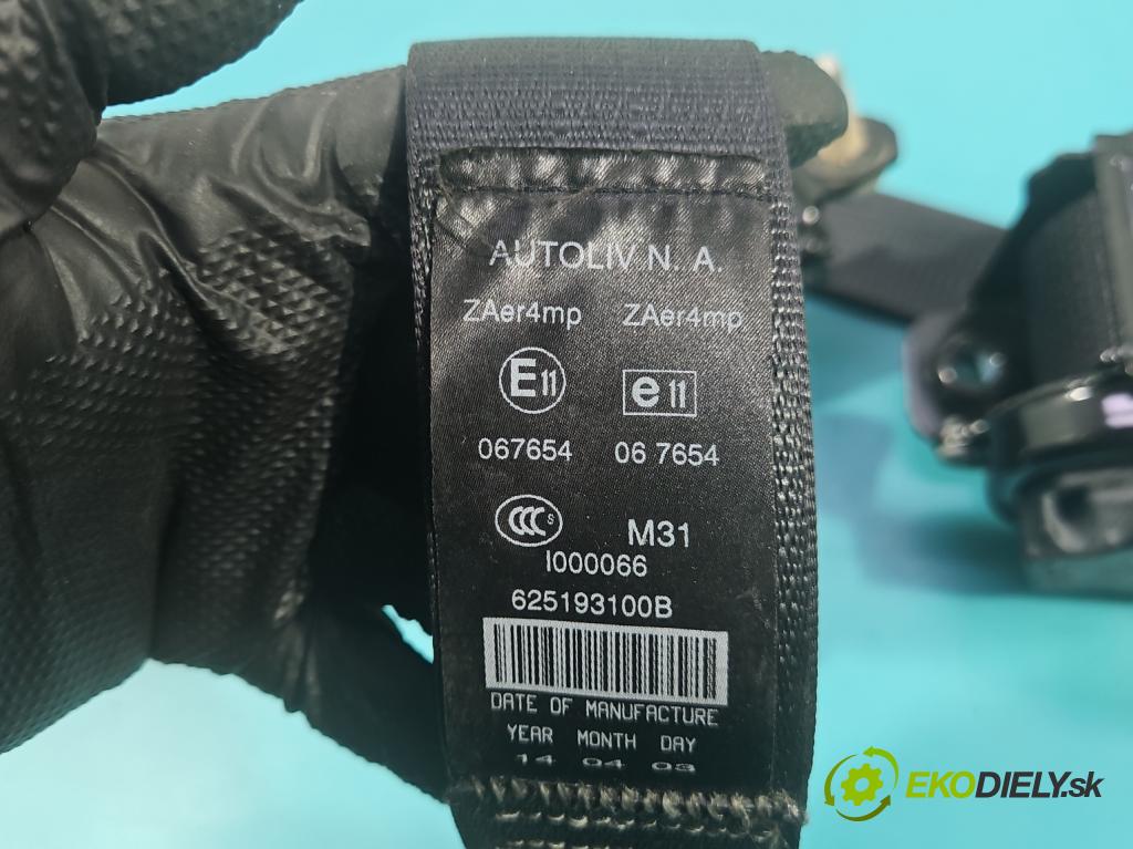 Jeep Cherokee KL 2013-2023 2.0 multijet: 140 HP manual 103 kW 1956 cm3 5- pas bezpečnosť: predné ľavý 625193100B