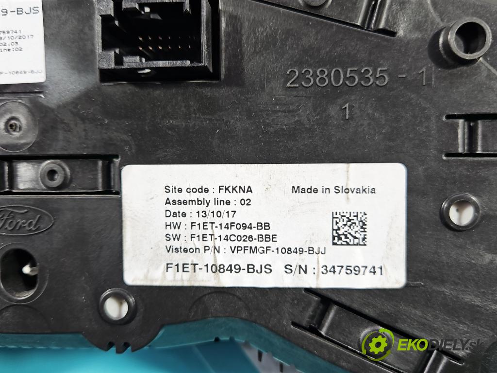 Ford Focus Mk3 2010-2018 1.5 EcoBoost: 150 HP manual 110 kW 1498 cm3 4- prístrojovka/ budíky F1ET-10849-BJS (Prístrojová doska)