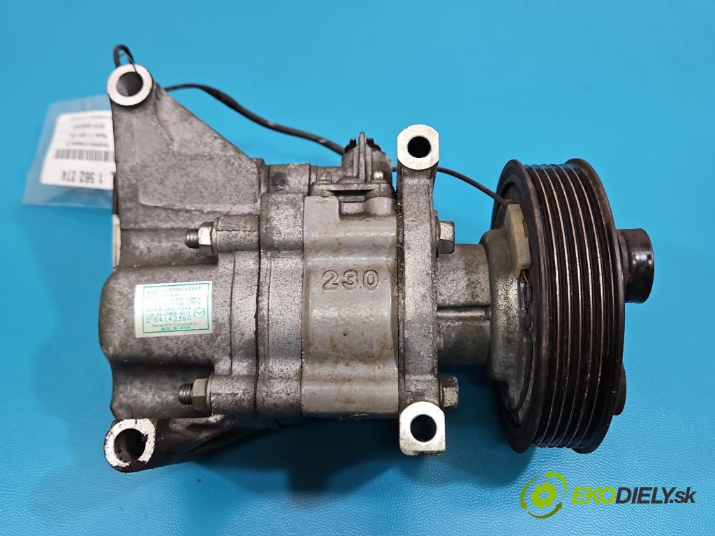 Mazda 2 II 2007-2014 1.3 16V 75 hp manual 55 kW 1349 cm3 5- Kompresor: klíma V09A1AA4AK (Kompresor klimatizace)