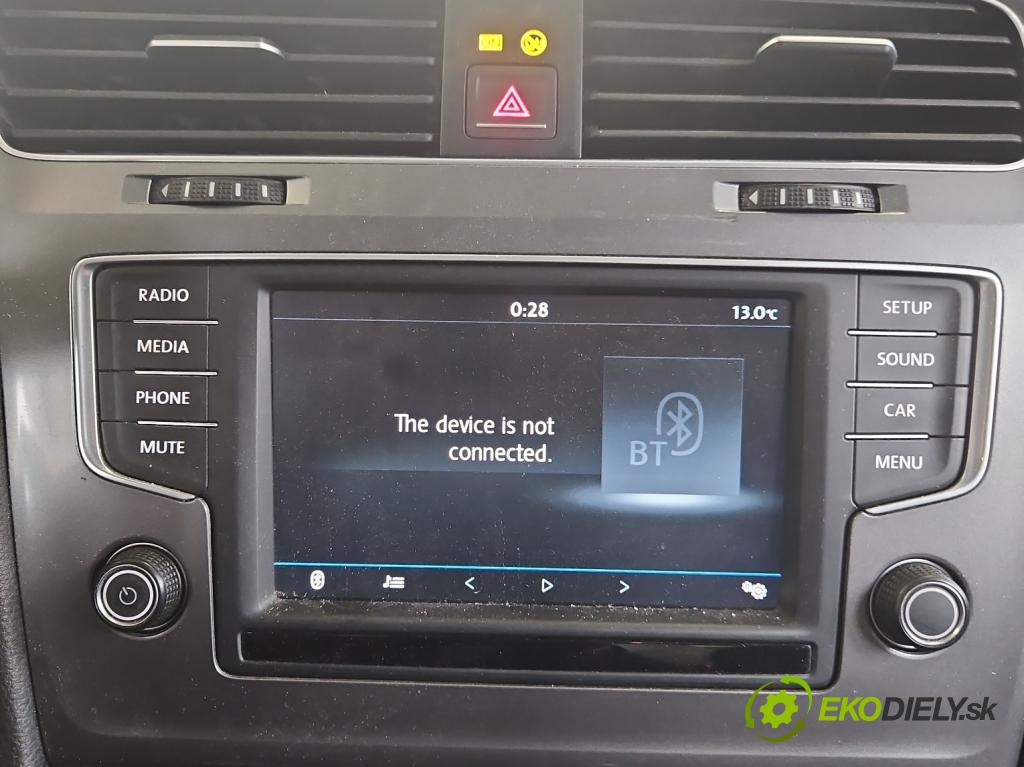 Vw Golf VII 2012-2020 1.2 TSI 86 HP manual 63 kW 1197 cm3 5- Radio originál 3G0919605