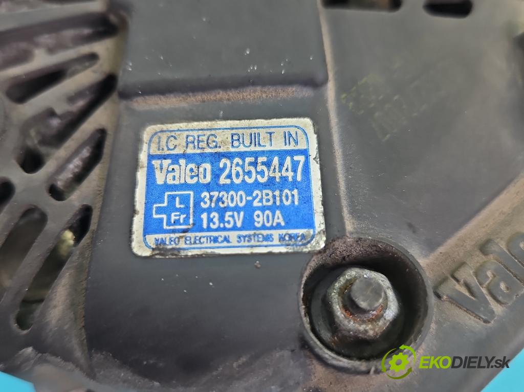 Kia Ceed I 2006-2012 1.4 16V 105 HP manual 77 kW 1396 cm3 3- Alternator 37300-2B101 (Alternátor)