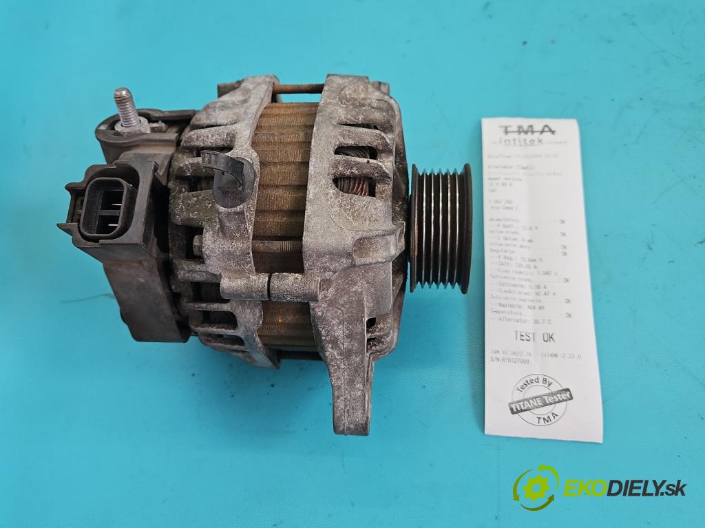 Kia Ceed I 2006-2012 1.4 16V 105 HP manual 77 kW 1396 cm3 3- Alternator 37300-2B101 (Alternátor)