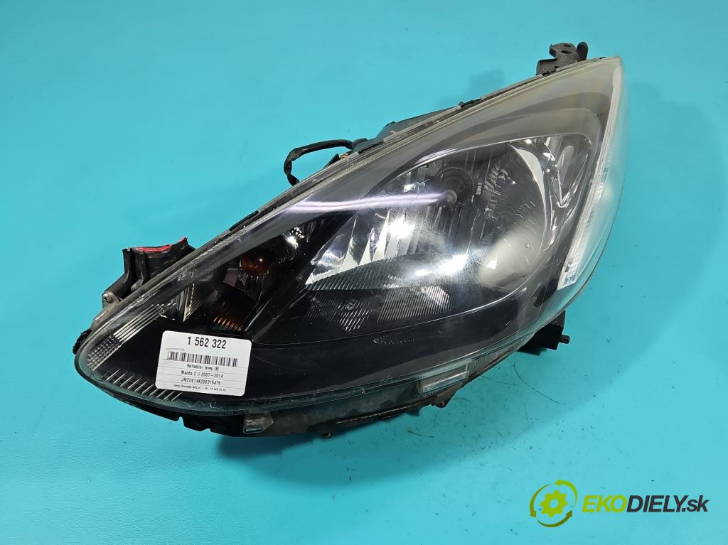 Mazda 2 II 2007-2014 1.3 16V 75 HP manual 55 kW 1349 cm3 5- Reflektor: ľavý  (Kľučka dverí ostatné)