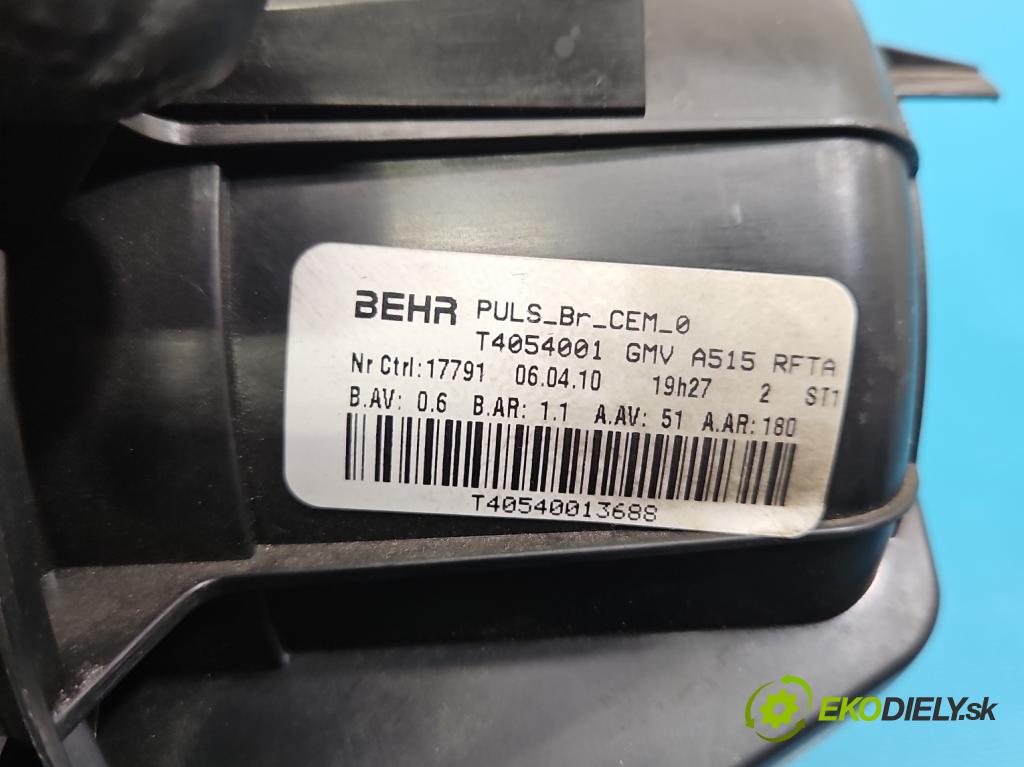 Citroen DS3 2010-2016 1.6 hdi 92 hp manual 68 kW 1560 cm3 3- ventilátor vzduchu T4054001