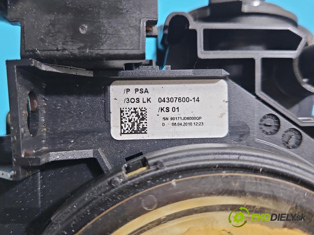 Citroen DS3 2010-2016 1.6 hdi 92 HP manual 68 kW 1560 cm3 3- prepínač komplex: 96667326XT (Prepínacie páčky pod volantom)