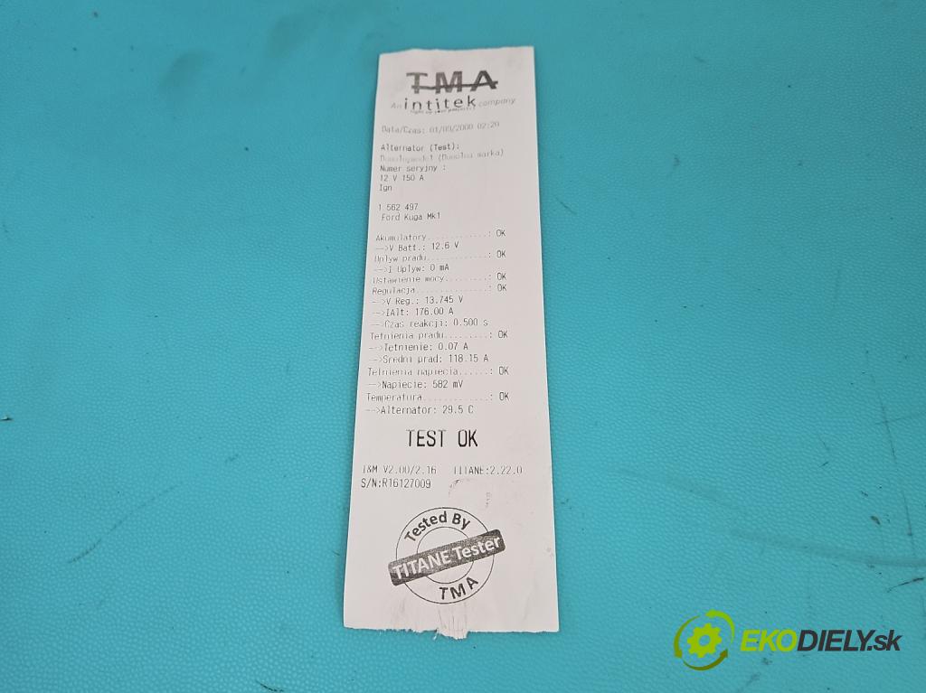 Ford Kuga Mk1 2008-2013 2.0 tdci 136 HP manual 100 kW 1997 cm3 5- Alternator (Alternátor)