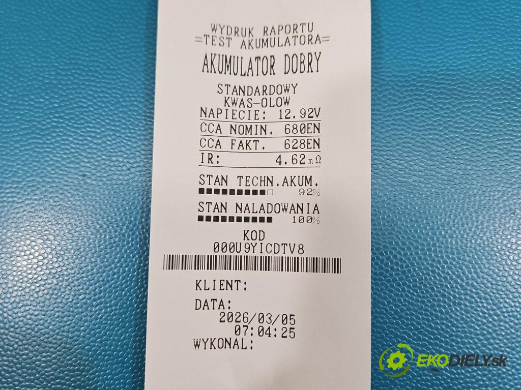 Vw Passat B5 1995-2005 1.9 tdi 90 HP manual 66 kW 1896 cm3 5- Akumulator automobilovy