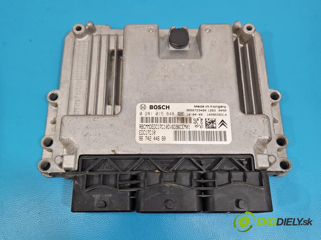 Citroen DS3 2010-2016 1.6 hdi 92 HP manual 68 kW 1560 cm3 3- riadiaca jednotka motora 0281015848