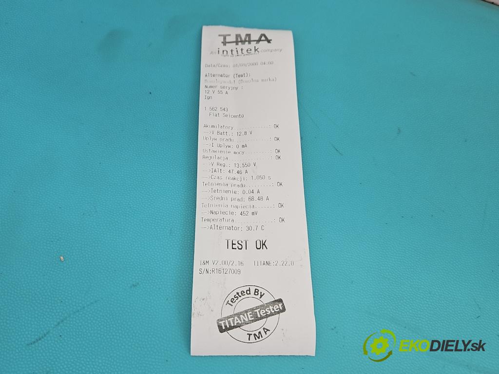 Fiat Seicento 0.9 8V 39 HP manual 29 kW 899 cm3 3- Alternator  (Alternátor)