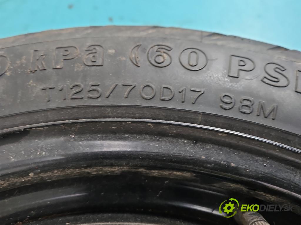 Toyota Auris I 2006-2013 1.3 vvti 99 hp manual 73 kW 1329 cm3 5- kolo náhradní 17"