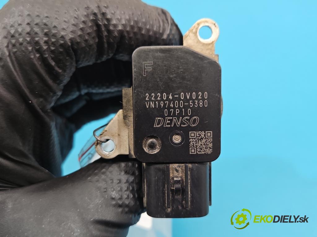 Toyota Auris I 2006-2013 1.3 vvti 99 HP manual 73 kW 1329 cm3 5- průtokoměr: 22204-0V020 (Váha vzduchu)