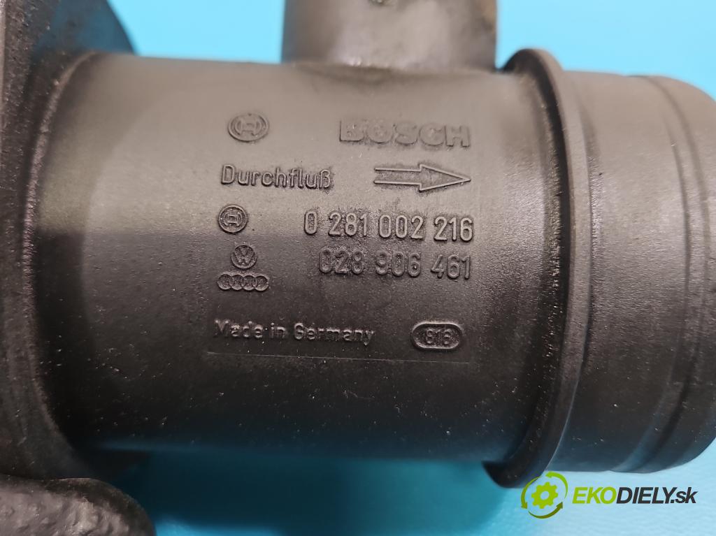 Audi A4 B5 1994-2001 1.9 tdi 110 HP manual 81 kW 1896 cm3 5- průtokoměr: 0281002216 (Váha vzduchu)