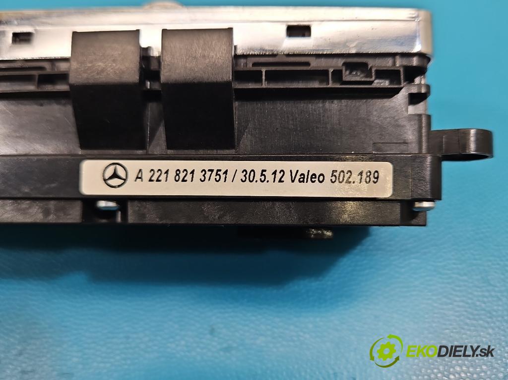 Mercedes S W221 2005-2013 3.5 V6 272 HP automatic 200 kW 3498 cm3 4- prepínač okien spätných zrkadiel A2218213751
