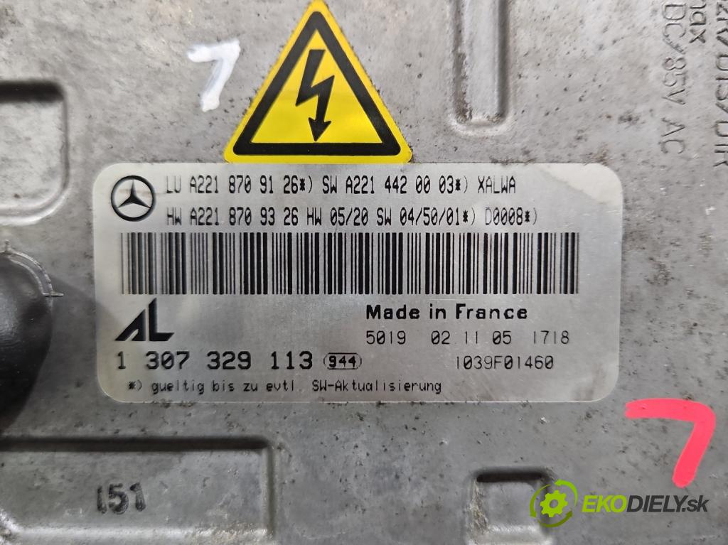 Mercedes S W221 2005-2013 3.5 V6 272 HP automatic 200 kW 3498 cm3 4- střídač: xenon 1307329113 (Riadiaca jednotka xenónu)