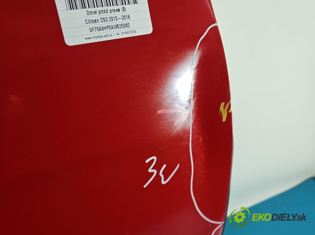 Citroen DS3 2010-2016 1.6 hdi 92 HP manual 68 kW 1560 cm3 3- dvere predné pravé  (Kľučka dverí ostatné)