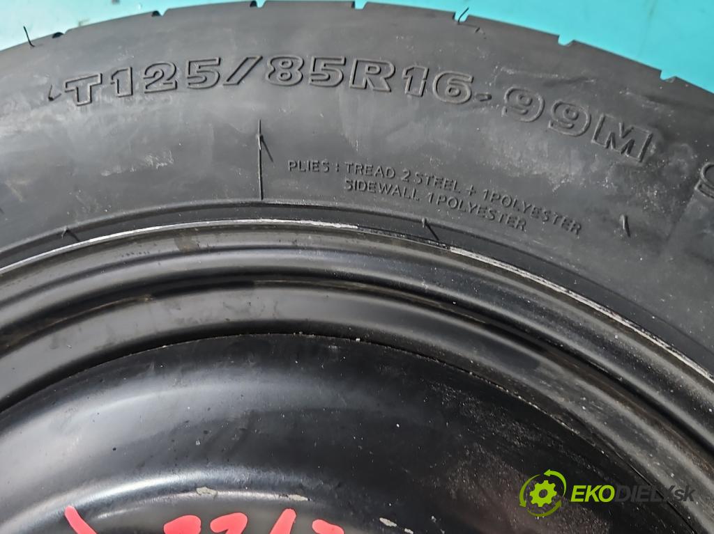 Ford Focus Mk2 2004-2011 1.6 16V 101 HP manual 74 kW 1596 cm3 5- koleso rezervne 16"