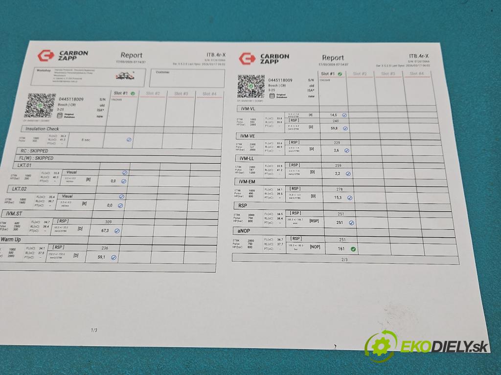 Mercedes S W222 2013-2020 3.0 cdi 656929 340KM automatic 250 kW 2925 cm3 4- vstřikovač 0445118009 (Vstřikovač paliva)