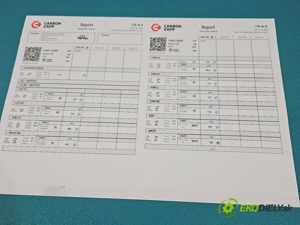 Mercedes S W222 2013-2020 3.0 cdi 656929 340KM automatic 250 kW 2925 cm3 4- vstřikovač 0445118009 (Vstřikovač paliva)