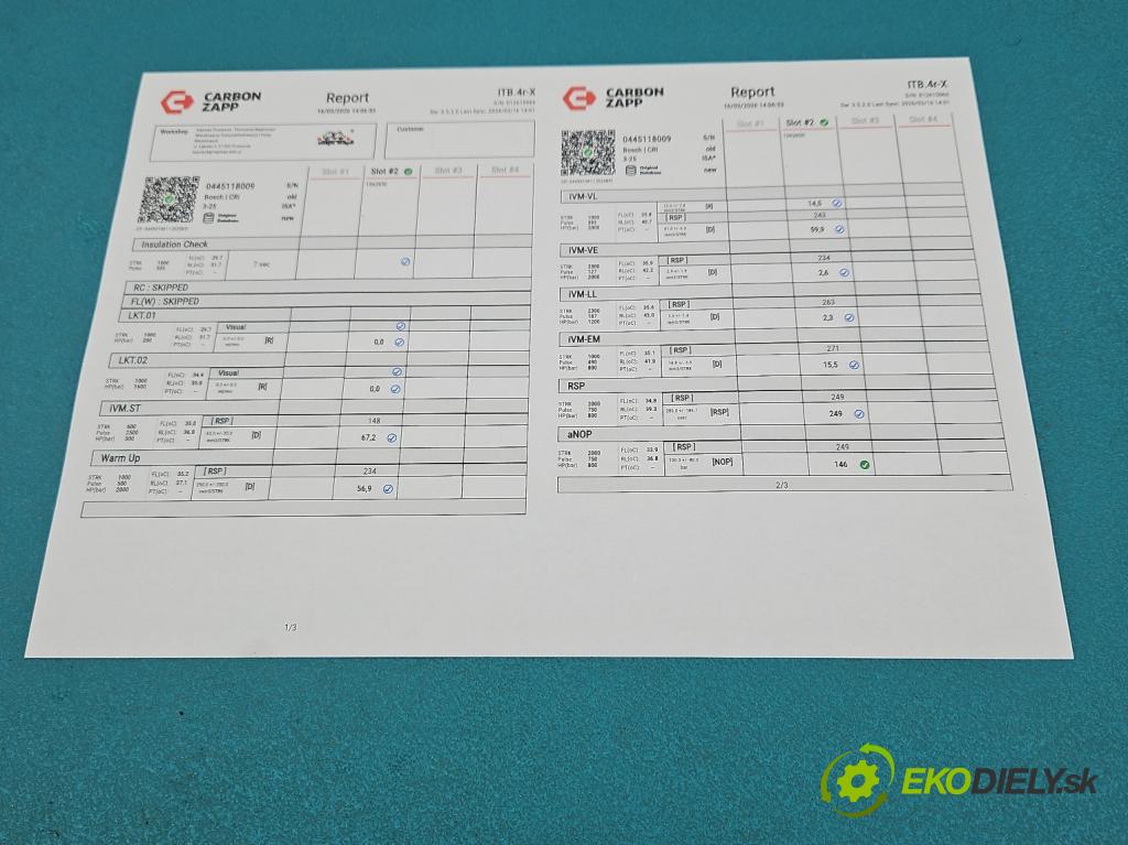 Mercedes S W222 2013-2020 3.0 cdi 656929 340KM automatic 250 kW 2925 cm3 4- vstřikovač 0445118009 (Vstřikovač paliva)