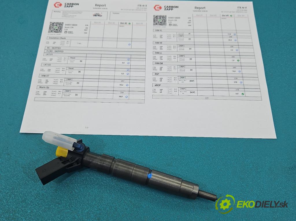 Mercedes S W222 2013-2020 3.0 cdi 656929 340KM automatic 250 kW 2925 cm3 4- vstřikovač 0445118009 (Vstřikovač paliva)