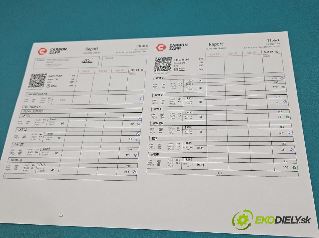 Mercedes S W222 2013-2020 3.0 cdi 656929 340KM automatic 250 kW 2925 cm3 4- vstřikovač 0445118009 (Vstřikovač paliva)