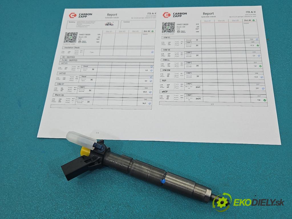 Mercedes S W222 2013-2020 3.0 cdi 656929 340KM automatic 250 kW 2925 cm3 4- vstřikovač 0445118009 (Vstřikovač paliva)