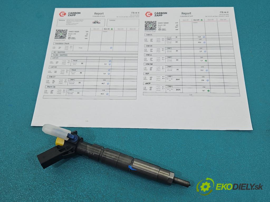 Mercedes S W222 2013-2020 3.0 cdi 656929 340KM automatic 250 kW 2925 cm3 4- vstřikovač 0445118009 (Vstřikovač paliva)