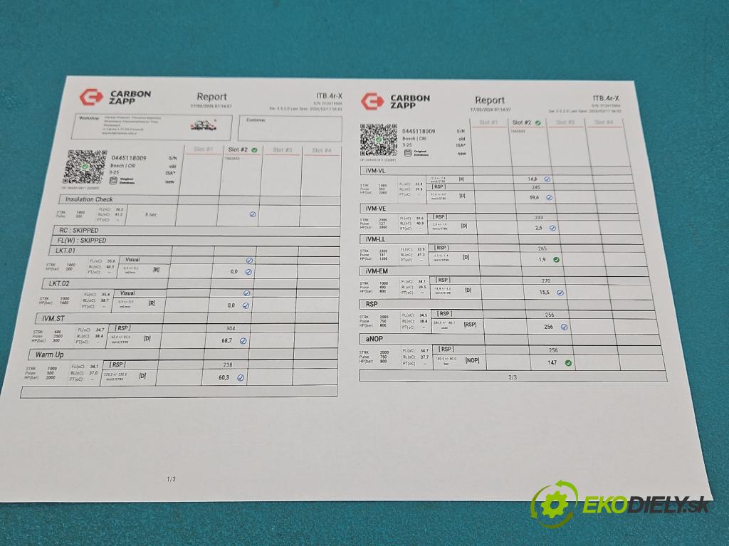 Mercedes S W222 2013-2020 3.0 cdi 656929 340KM automatic 250 kW 2925 cm3 4- vstřikovač 0445118009 (Vstřikovač paliva)