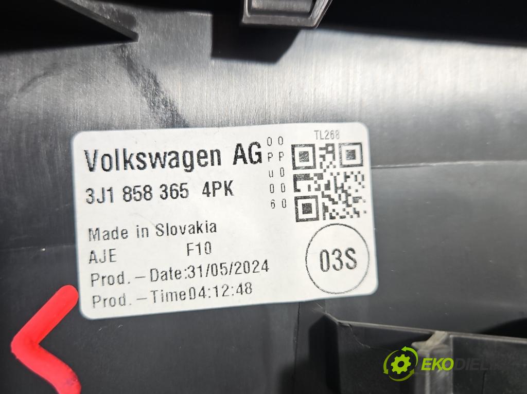 Skoda Superb IV 2023- 2.0 TDI 150 hp automatic 110 kW 1968 cm3 5- kryt plastová 3J1858365