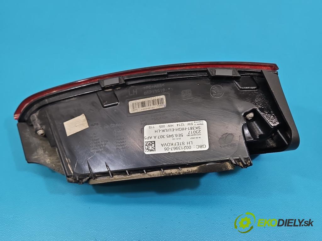 Skoda Octavia IV 2019- 2.0 TDI 116 HP manual 85 kW 1968 cm3 5- svetlo / reflektor zadné ľavé 5E6945307A (Kľučka dverí ostatné)