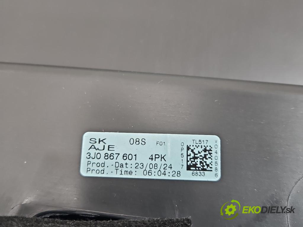 Skoda Superb IV 2023- 2.0 TDI 150 hp automatic 110 kW 1968 cm3 5- Tapacír: kufrových dveří 3J0867601