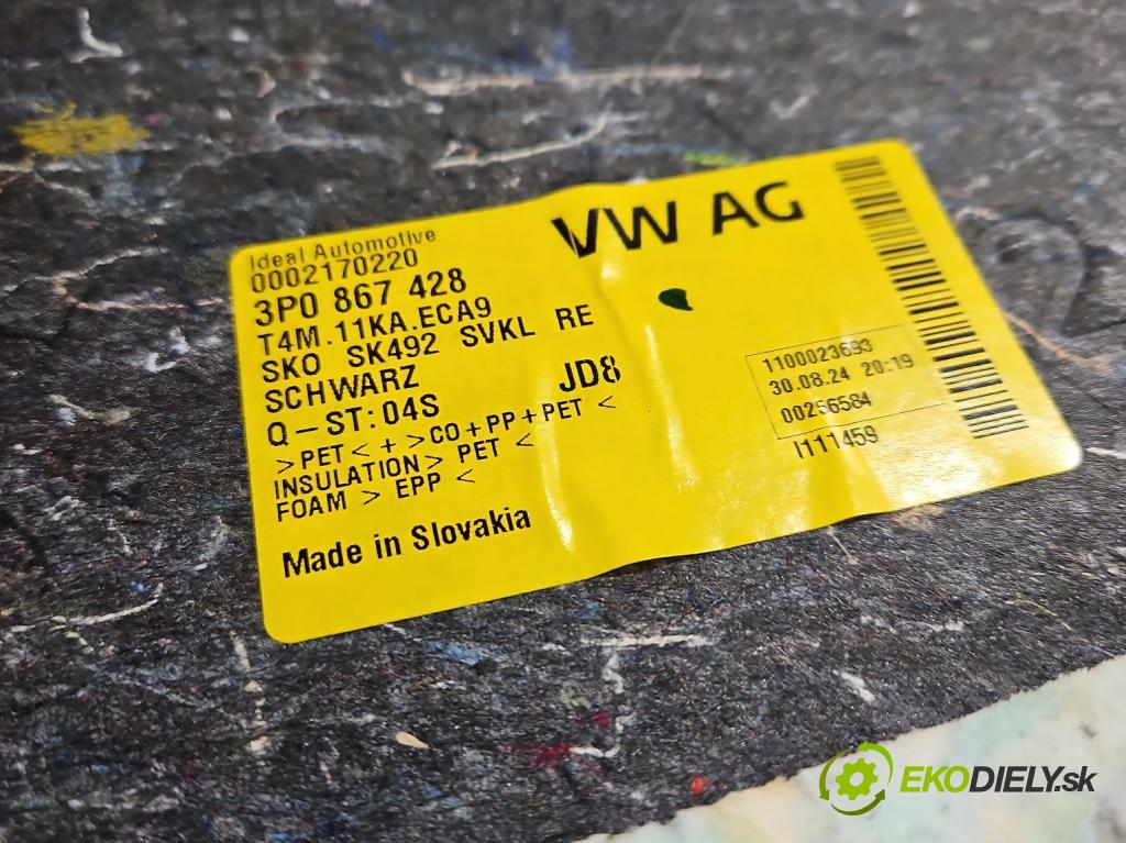 Skoda Superb IV 2023- 2.0 TDI 150 HP automatic 110 kW 1968 cm3 5- Čalounictví: kufra: pravé 3J0867764