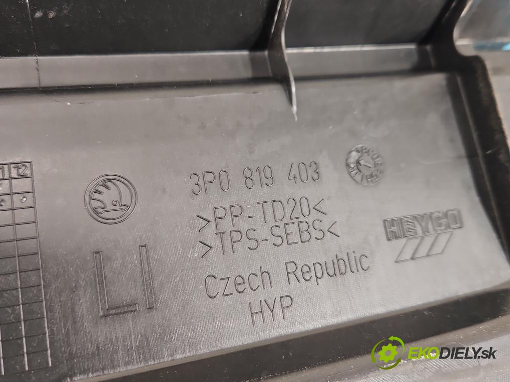 Skoda Superb IV 2023- 2.0 TDI 150 hp automatic 110 kW 1968 cm3 5- torpédo 3P0819403 (Plast pod čelním sklem)