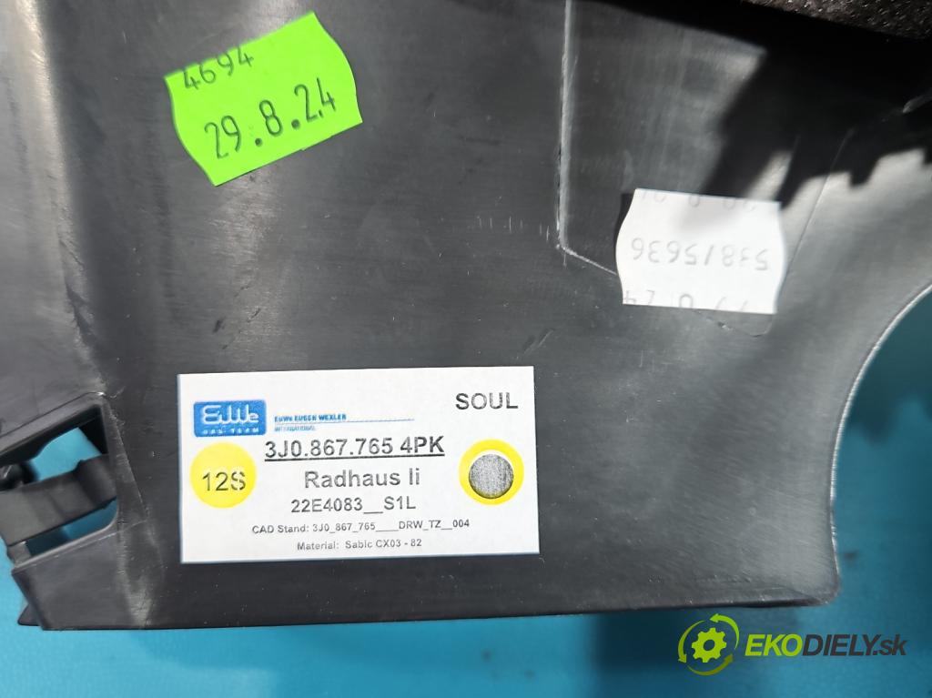 Skoda Superb IV 2023- 2.0 TDI 150 hp automatic 110 kW 1968 cm3 5- kryt plastová 3J0867765