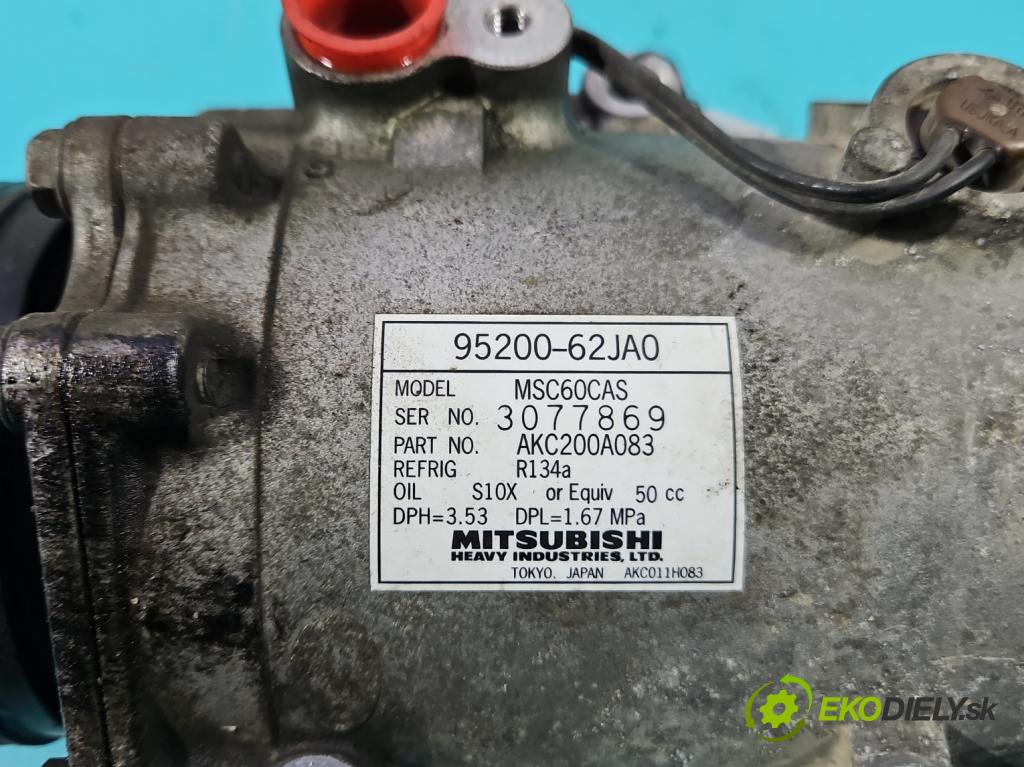 Suzuki SX4 I 2006-2014 1.6 16V 120 HP manual 88 kW 1586 cm3 5- Kompresor: klimatizácie 95200-62JA0 (Kompresor klimatizácie)