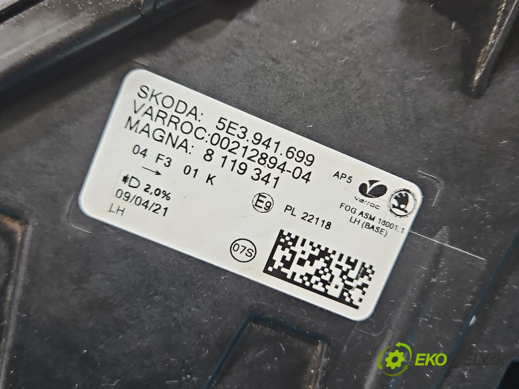 Skoda Octavia IV 2019- 2.0 TDI 116 hp manual 85 kW 1968 cm3 5- Halogen levý 5E3941699 (Klika dveří ostatní)