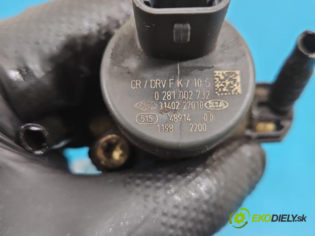 Hyundai Getz 1.5 crdi 82 hp manual 60 kW 1493 cm3 5- lišta vstřikovací 0281002732 (Vstřikovací lišta)