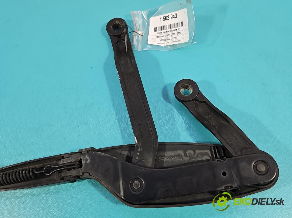 Mercedes S W221 2005-2013 3.5 V6 272 HP automatic 200 kW 3498 cm3 4- rameno stieračov pravé A2218200244